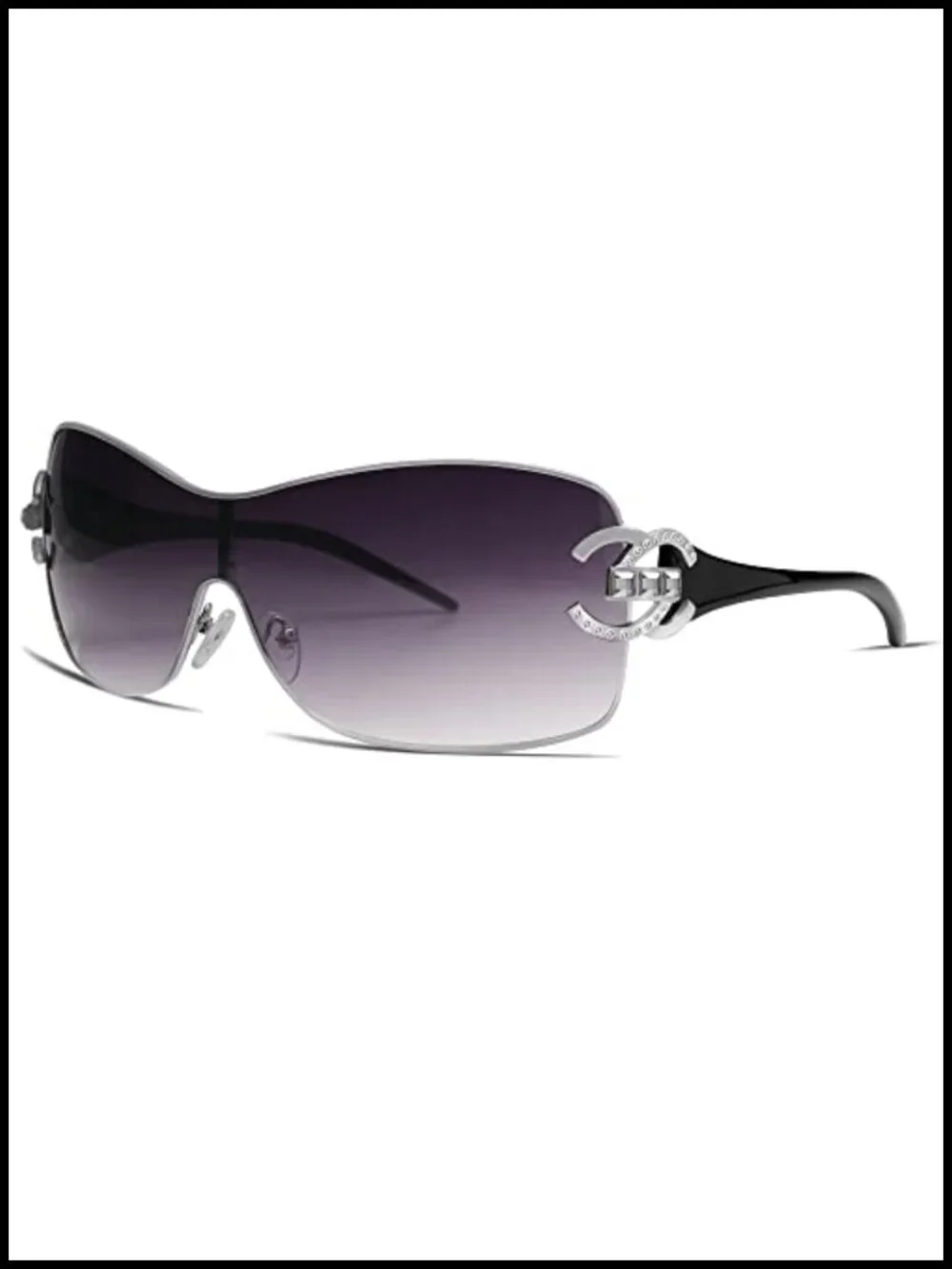 One-Piece Wrap Around Sunglasses UV400 Protection Frameless Shield